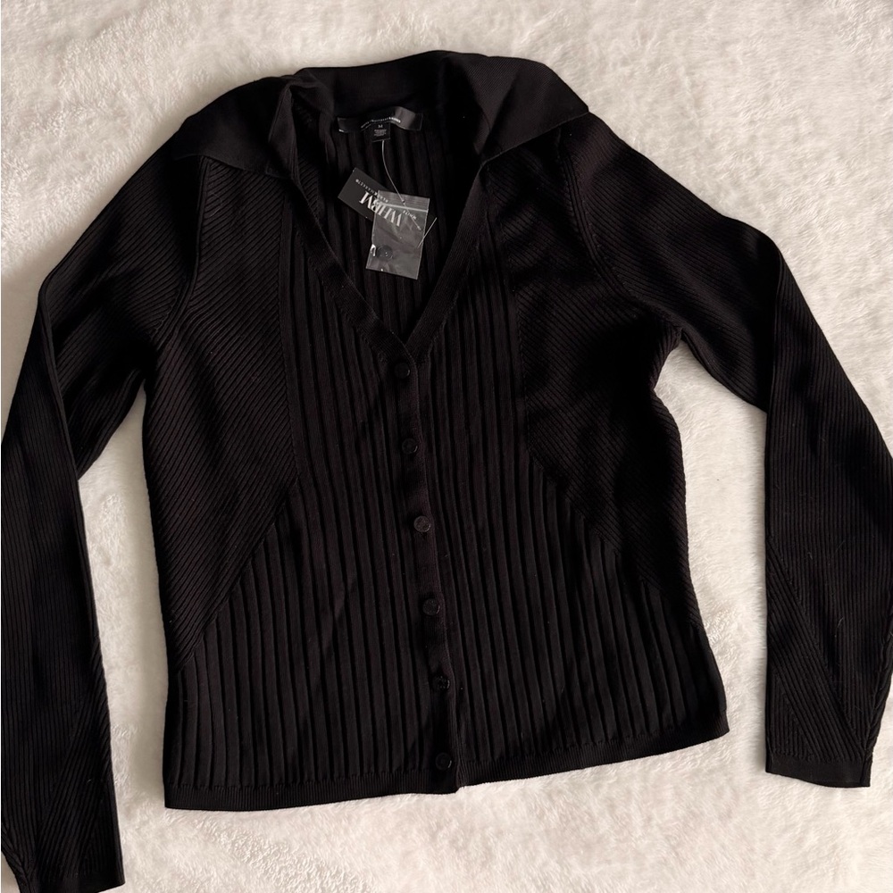 White House Black Market Dark Knit Cardigan